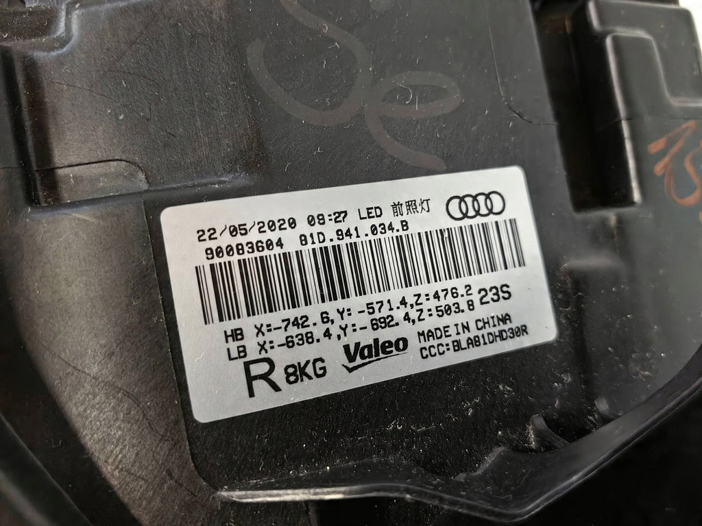 Frontscheinwerfer Audi Q2 81D941034B Full LED Rechts Scheinwerfer Headlight