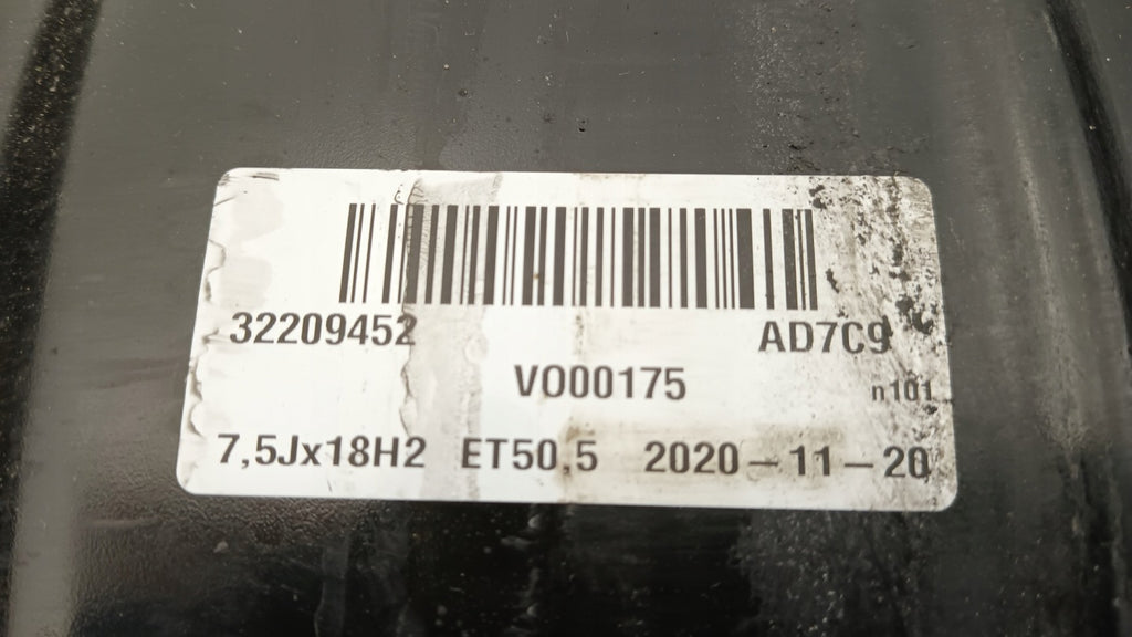 1x Alufelge 18 Zoll 7.5" 5x108 50 5ET Glanz Schwarz 32209452 Volvo Xc60 Ii FEL8761687927ck