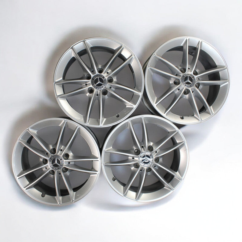 4x Alufelge 16 Zoll 6.5" 5x112 44ET Glanz Silber A1774010100 Mercedes-Benz W177