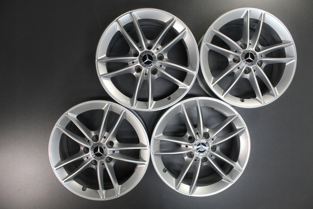 4x Alufelge 16 Zoll 6.5" 5x112 44ET Glanz Silber A1774010100 Mercedes-Benz W177