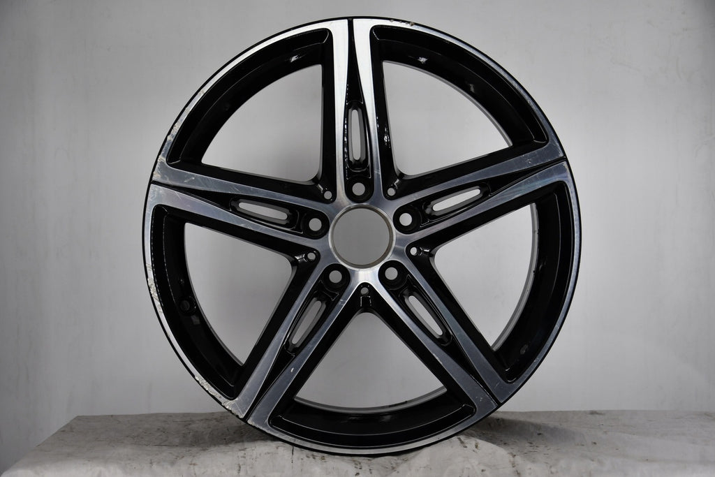 1x Alufelge 18 Zoll 7.5" 5x112 49ET Glanz Schwarz A1774010700 Mercedes-Benz