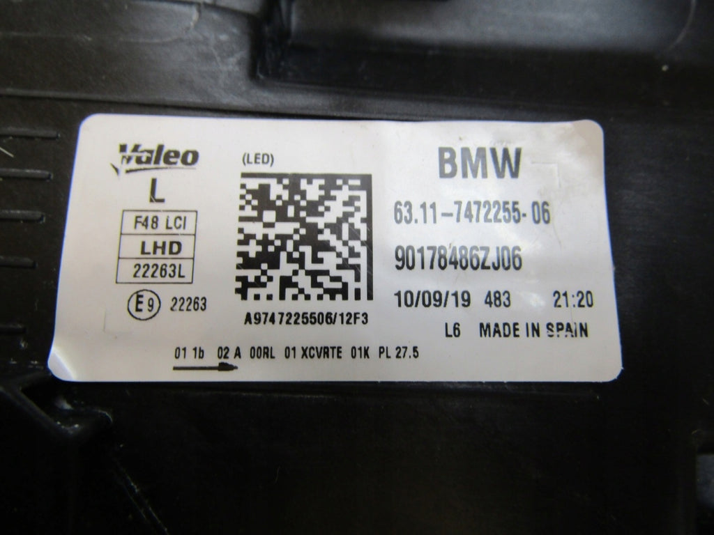 Frontscheinwerfer BMW X1 F48 7472255 LED Ein Stück (Rechts oder Links) Headlight SCH6907421515op