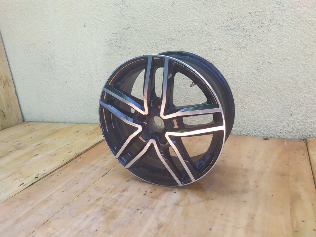 1x Alufelge 16 Zoll 6.5" 5x112 41ET Glanz Schwarz TTRZ8BP41E VW Golf Viii FEL8391002641rh