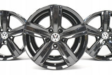 Load image into Gallery viewer, 4x Alufelge 16 Zoll 6.5" 5x112 46ET Glanz Schwarz 5G0601025BN VW Touran Jetta FEL3839109937rn