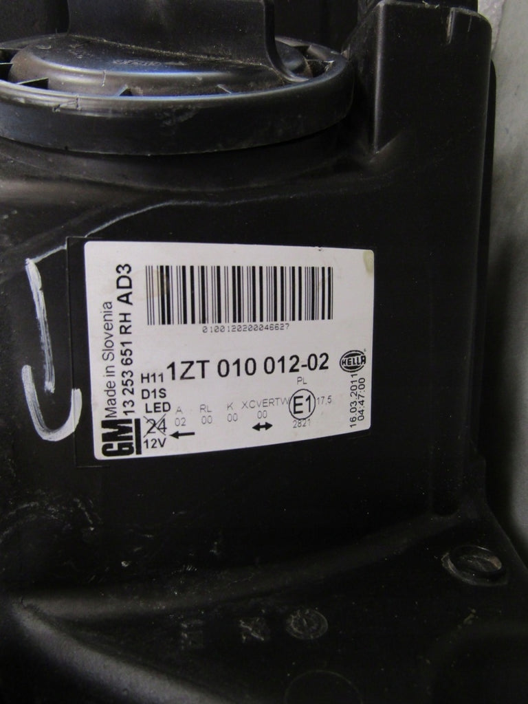 Frontscheinwerfer Opel Astra J 1ZT02012-02 Xenon Rechts Scheinwerfer Headlight SCH9806429068or