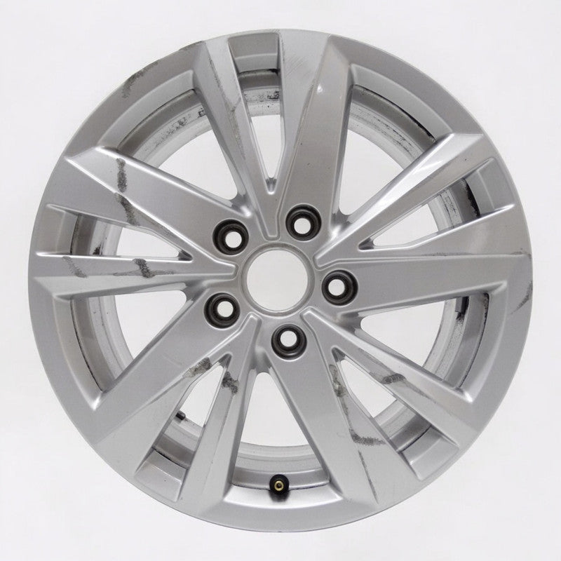 1x Alufelge 16 Zoll 6.5" 5x112 48ET Glanz Silber 5TA601025Q VW Touran Rim Wheel