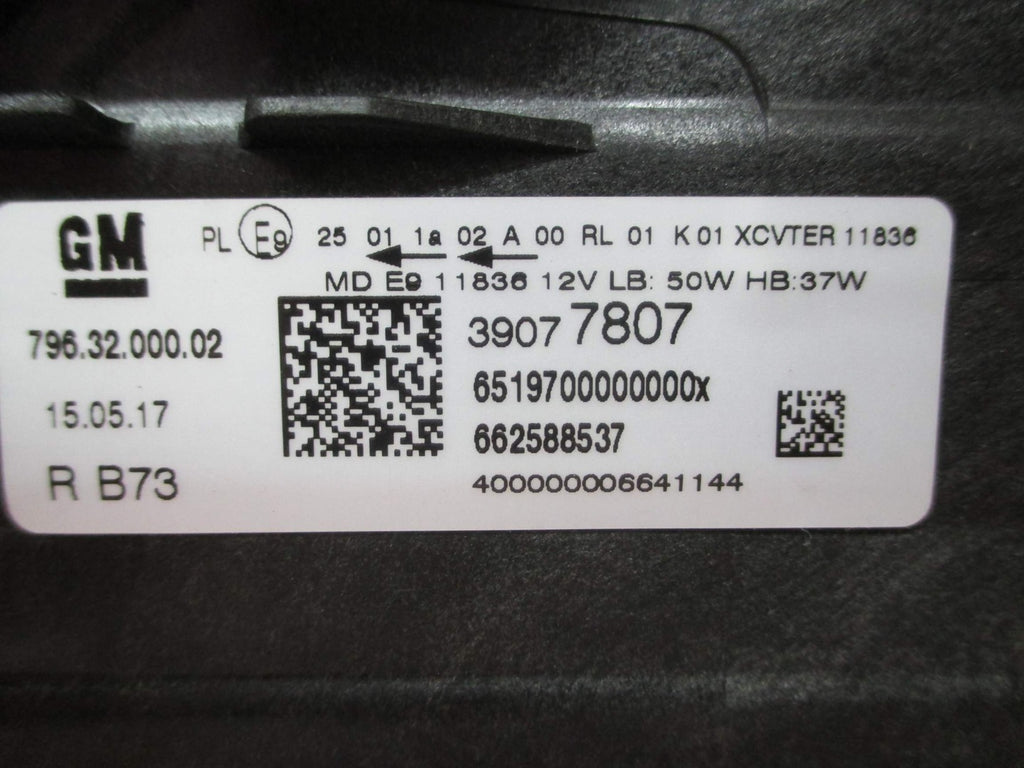 Frontscheinwerfer Opel Astra 39077807 Full LED Ein Stück (Rechts oder Links)