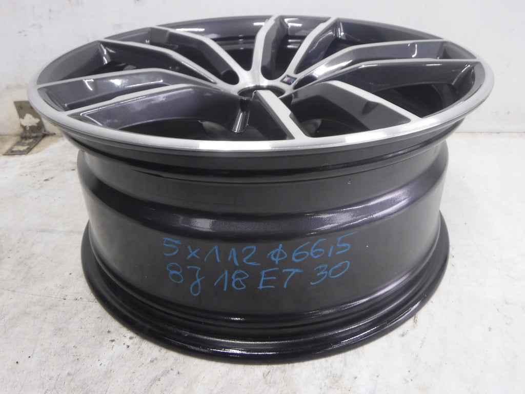 1x Alufelge 18 Zoll 8.0" 5x112 25ET Glanz Graphit 7855081 BMW 5 G30 Mg Rim Wheel FEL7650568616sr