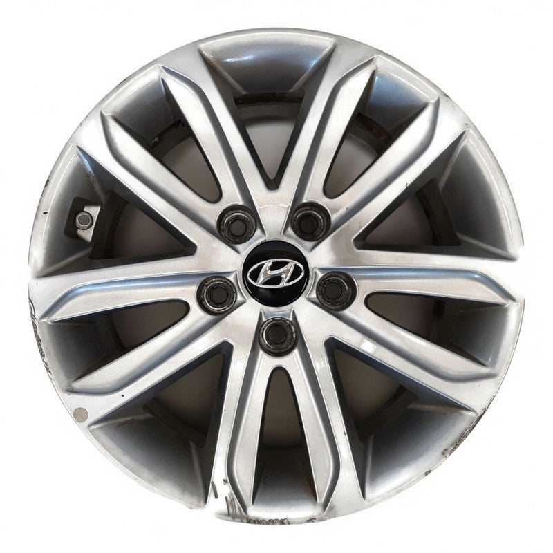 1x Alufelge 16 Zoll 6.5" 5x114.3 53ET Glanz Silber 52910-3Y450 Hyundai Elantra