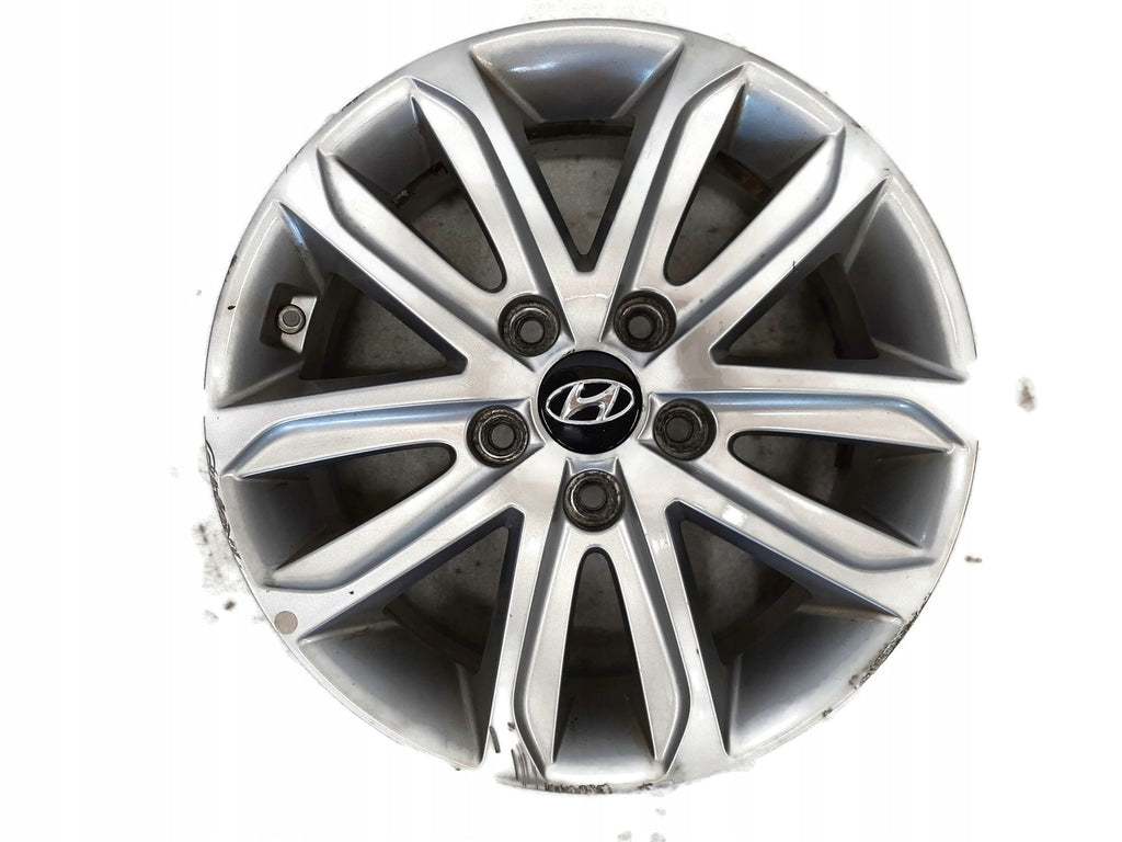 1x Alufelge 16 Zoll 6.5" 5x114.3 53ET Glanz Silber 52910-3Y450 Hyundai Elantra