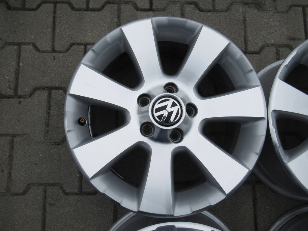 4x Alufelge 16 Zoll 6.5" 5x112 33ET Glanz Silber 5N0601025 VW Tiguan Rim Wheel FEL4646248842sc