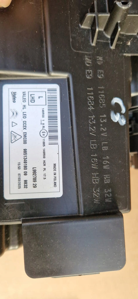 Frontscheinwerfer Citroën C3 I 9851349180 Links Scheinwerfer Headlight SCH6727607284yz