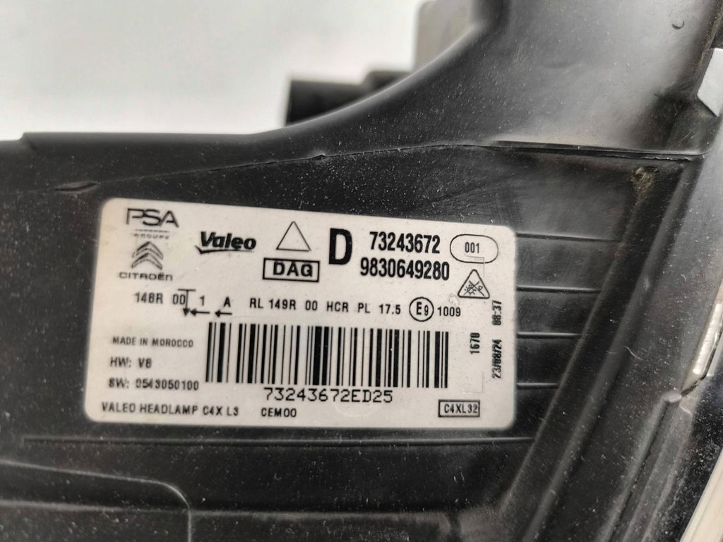 Frontscheinwerfer Citroën C4 III 73243672 9830649280 LED Rechts Headlight SCH8218840823gh