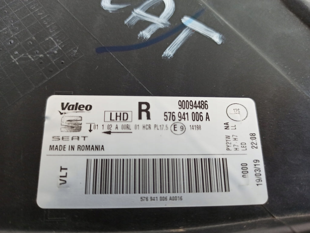 Frontscheinwerfer Seat Ateca 576941006A LED Rechts Scheinwerfer Headlight