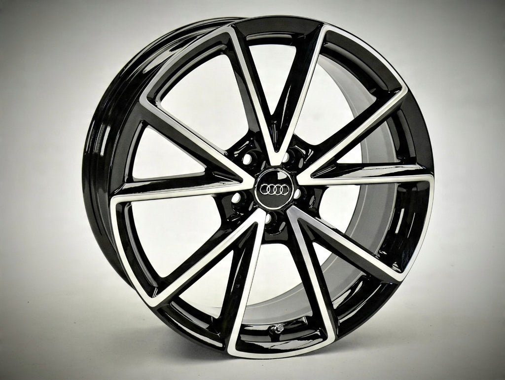 4x Alufelge 18 Zoll 7.5" 5x100 39ET Glanz Schwarz 8X0601025BP Audi A1 Rim Wheel