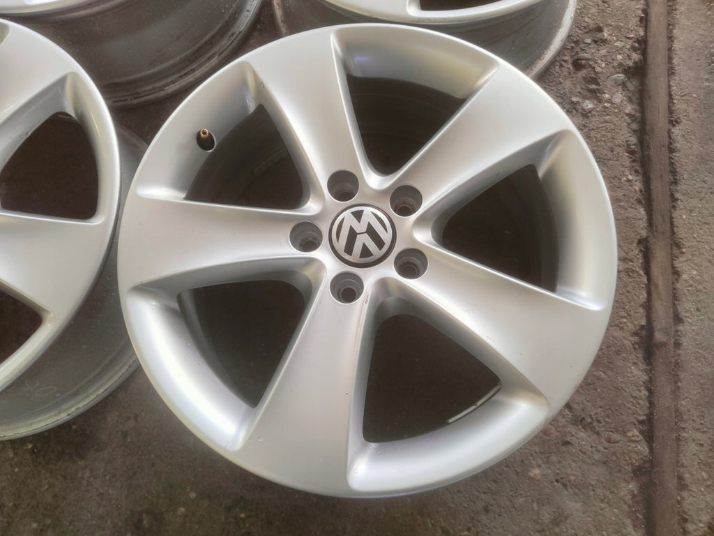 4x Alufelge 17 Zoll 6.5" 5x112 39ET Glanz Silber 3C8601025F VW I Rim Wheel FEL6034533310ji