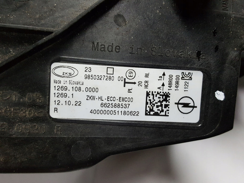 Frontscheinwerfer Opel Astra L 9850327280 Rechts Scheinwerfer Headlight SCH4510008396tu