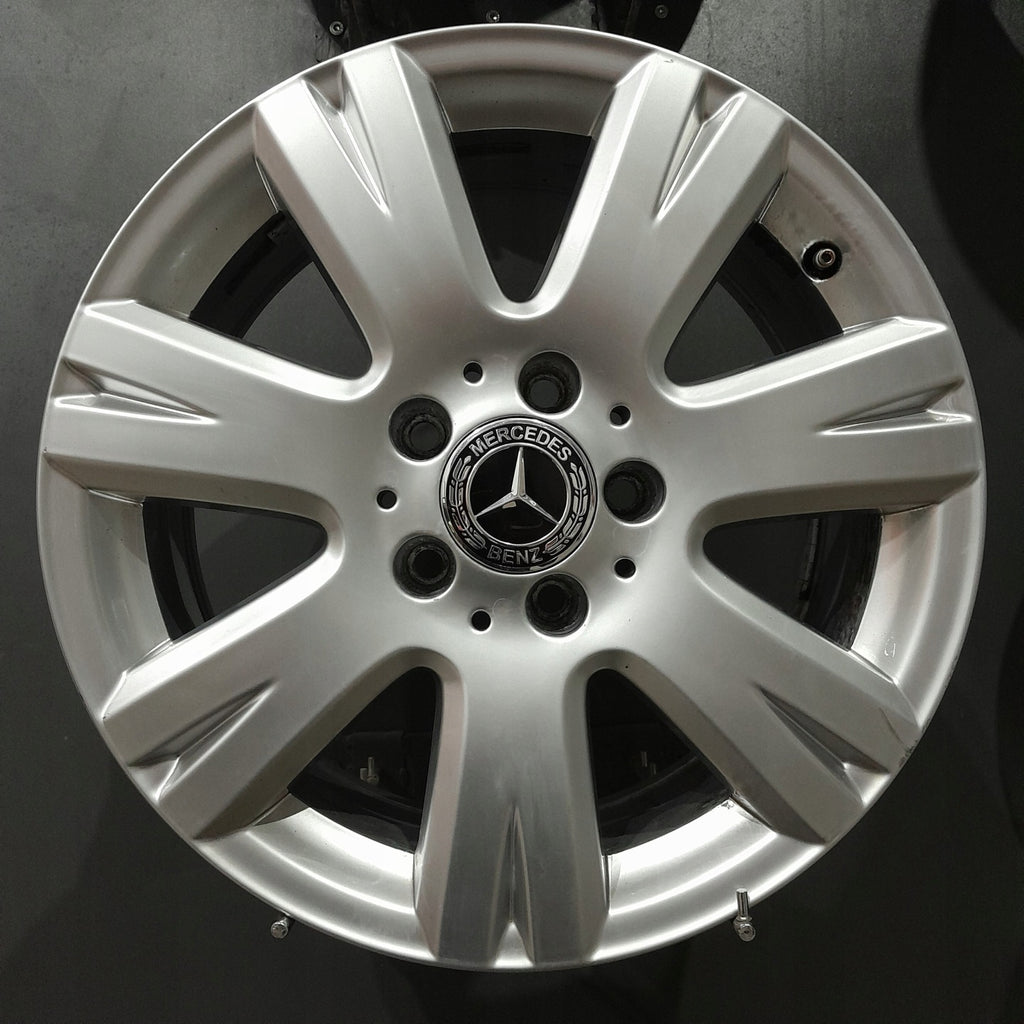 4x Alufelge 16 Zoll 7.0" 5x112 43ET Matt Silber A2044012602 Mercedes-Benz W204 FEL4112135810bl
