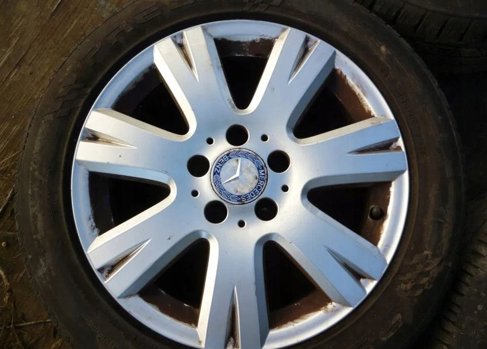 1x Alufelge 16 Zoll 7.0" 5x112 43ET Glanz Silber A2044012602 Mercedes-Benz W204 FEL1940441442wq