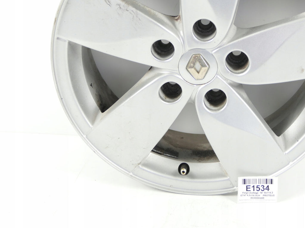 1x Alufelge 16 Zoll 6.5" 5x114.3 47ET 403000048R Renault Megane III Scenic FEL1391343701cs