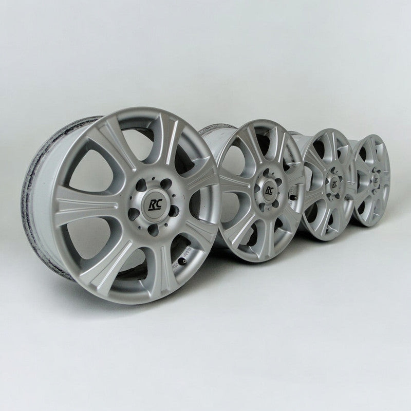 4x Alufelge 16 Zoll 6.5" 5x112 50ET Silber Mercedes-Benz Rim Wheel