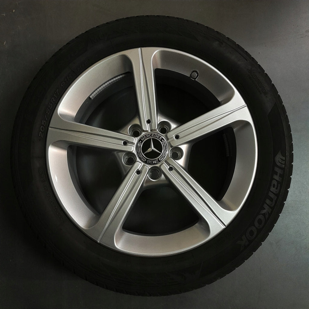 4x Alufelge 17 Zoll 6.5" 5x112 44ET Glanz Silber Mercedes-Benz W177 Rim Wheel FEL5132142073hp