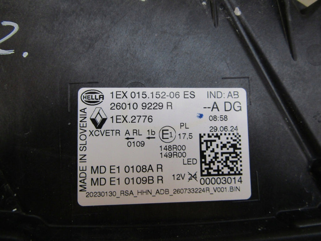 Frontscheinwerfer Renault Espace 260109229R LED Rechts Scheinwerfer Headlight SCH8214460644hl