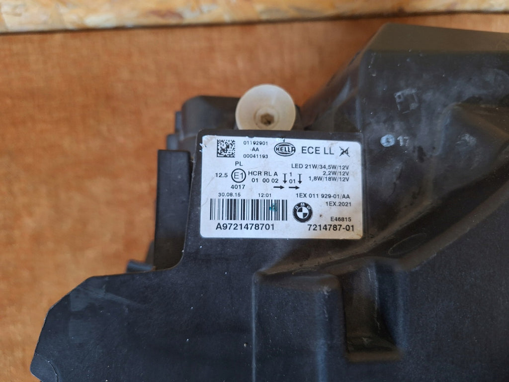 Frontscheinwerfer BMW 1 F21 F20 7214787 LED Links Scheinwerfer Headlight SCH9495377398qz