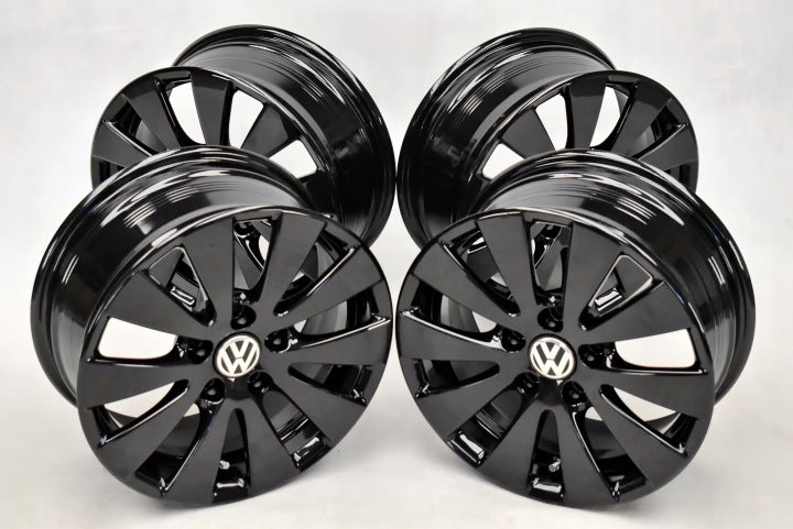 4x Alufelge 16 Zoll 7.0" 5x112 45ET Glanz Schwarz 3C0601025C VW Passat Rim Wheel FEL9236843685ie