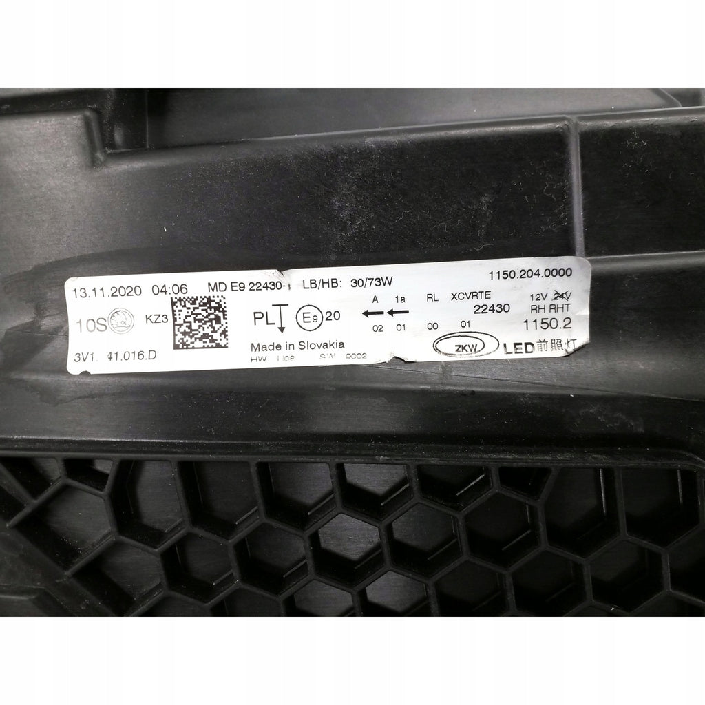 Frontscheinwerfer Skoda Superb III 3V1941016D LED Rechts Scheinwerfer Headlight