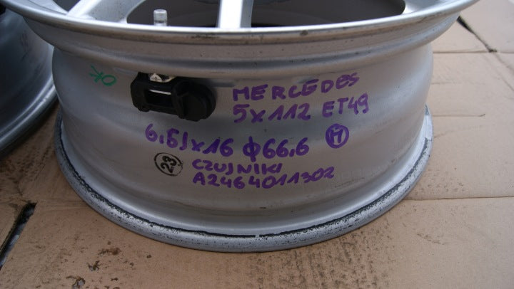 4x Alufelge 16 Zoll 6.5" 5x112 49ET Glanz Silber A2464011302 Mercedes-Benz W246 FEL6339835847yc