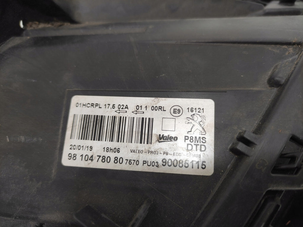 Frontscheinwerfer Citroën II 9810478080 Rechts Scheinwerfer Headlight