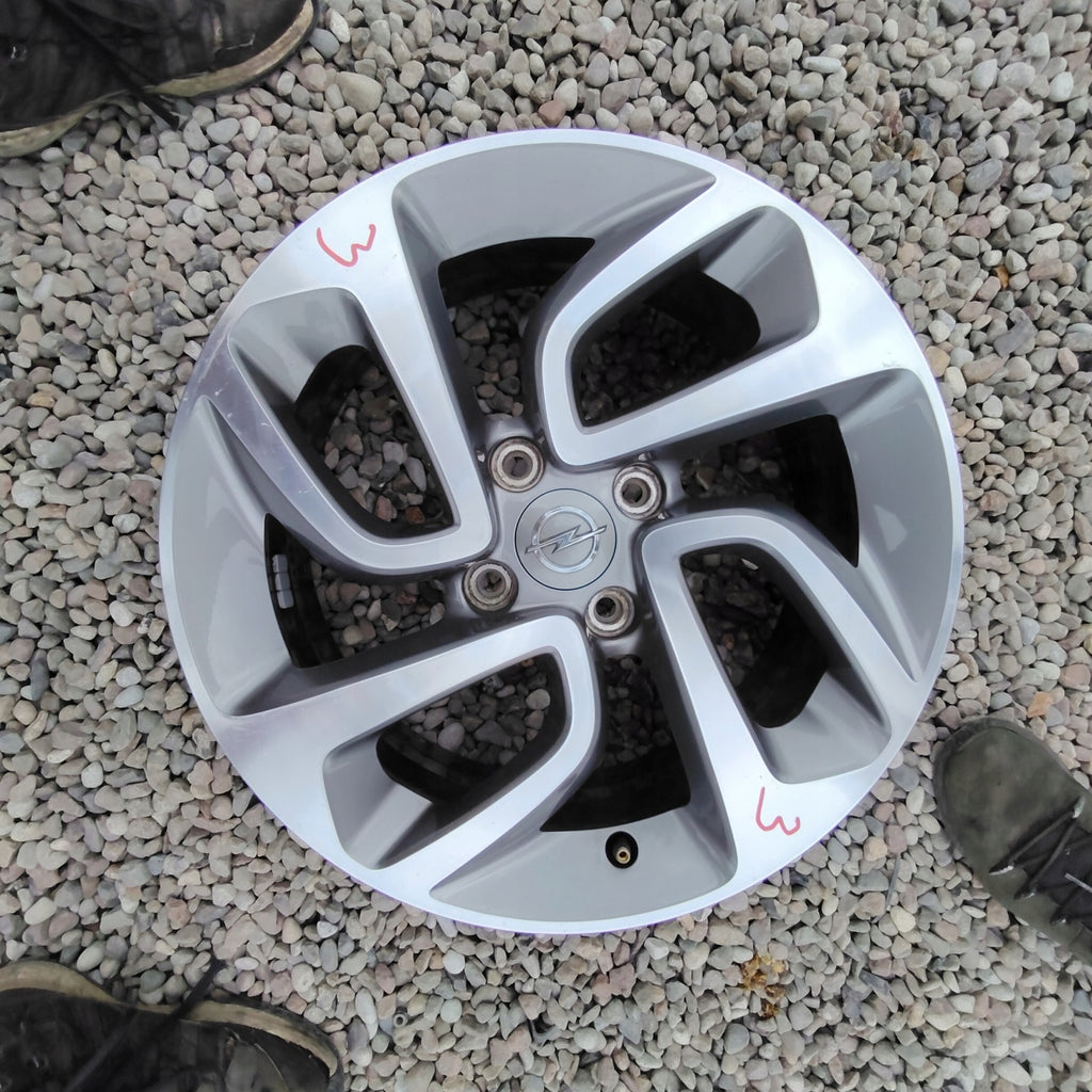 1x Alufelge 16 Zoll 6.5" 4x108 20ET Glanz Silber Opel Crossland X Rim Wheel FEL8136964116nu