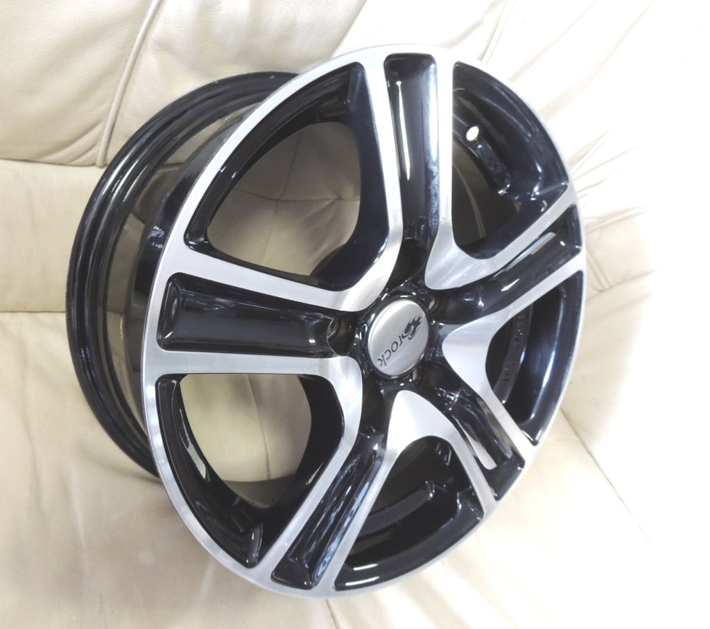 4x Alufelge 15 Zoll 6.5" 5x110 38ET Glanz Schwarz KNBA47544 Rim Wheel FEL5857521648vi