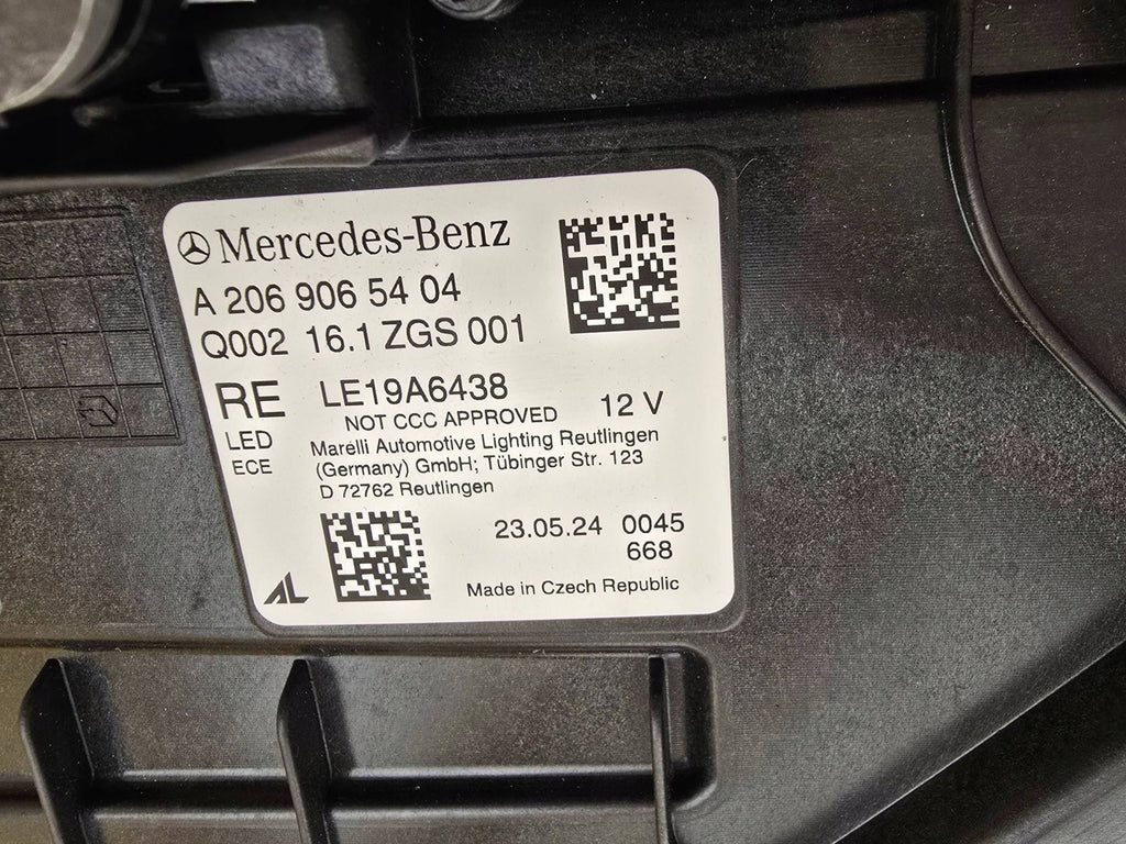 Frontscheinwerfer Mercedes-Benz W206 A2069065404 LED Rechts Headlight SCH9046479560iu