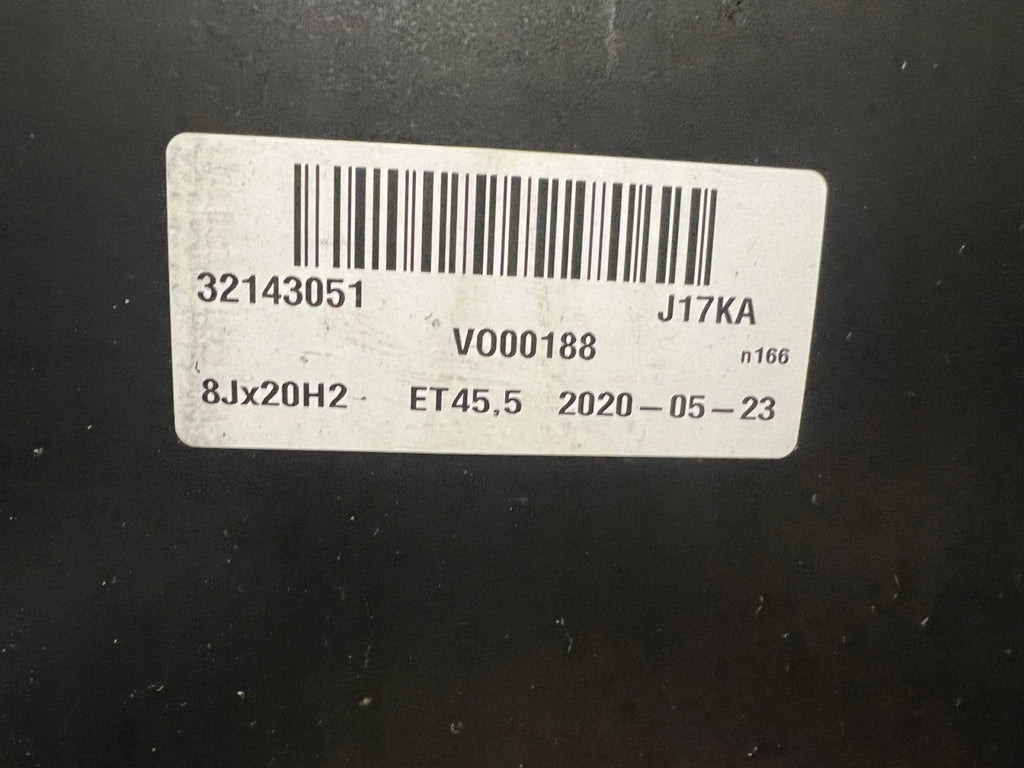 1x Alufelge 20 Zoll 8.0" 5x108 45 5ET Matt Schwarz 32143051 Volvo Xc90 I Xc60 FEL7753197134rx