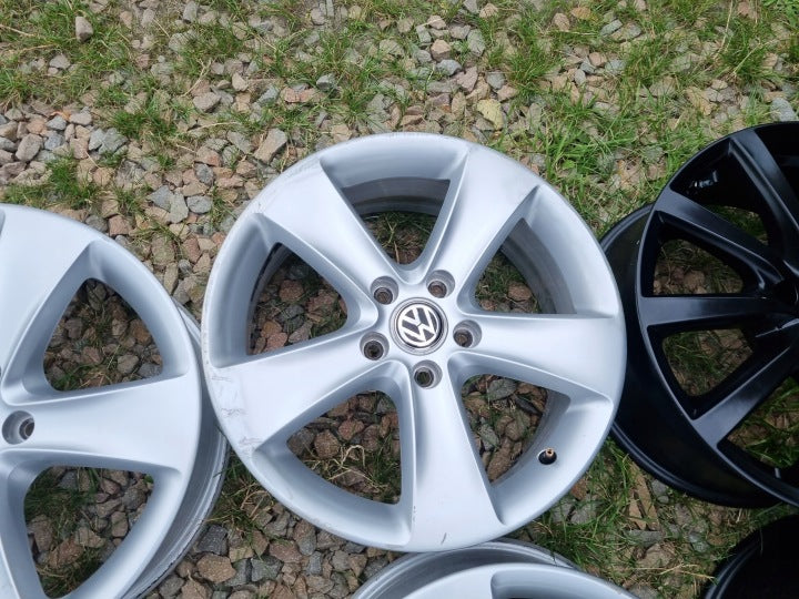 4x Alufelge 17 Zoll 6.5" 5x112 39ET Silber 3C8601025F Audi Rim Wheel FEL1085837408hl