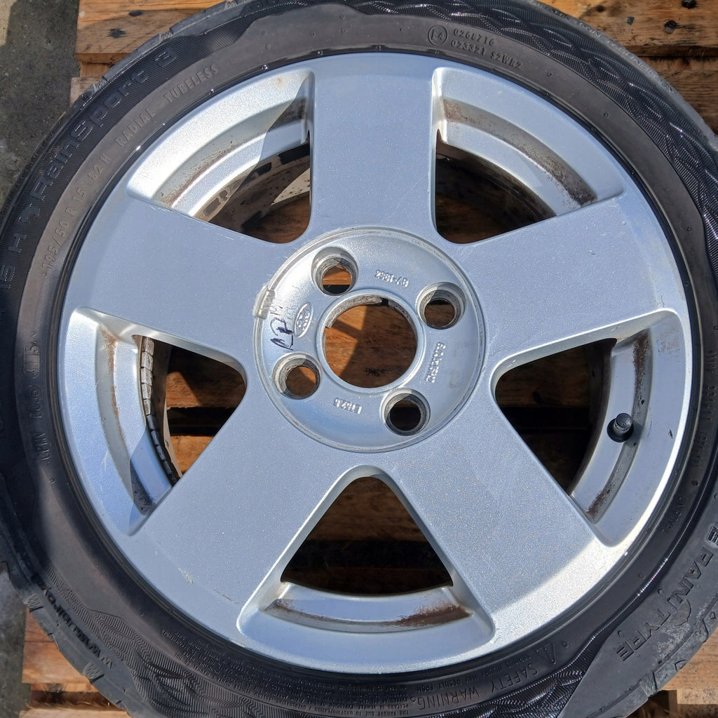 4x Alufelge 15 Zoll 6.0" 4x108 52 5ET Silber Ford Fiesta I Rim Wheel FEL8828153407ho