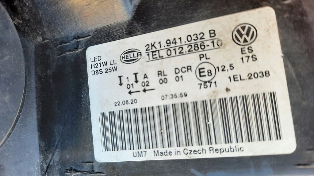 Frontscheinwerfer VW Caddy 2K1941032B LED Rechts Scheinwerfer Headlight SCH6549098956eq