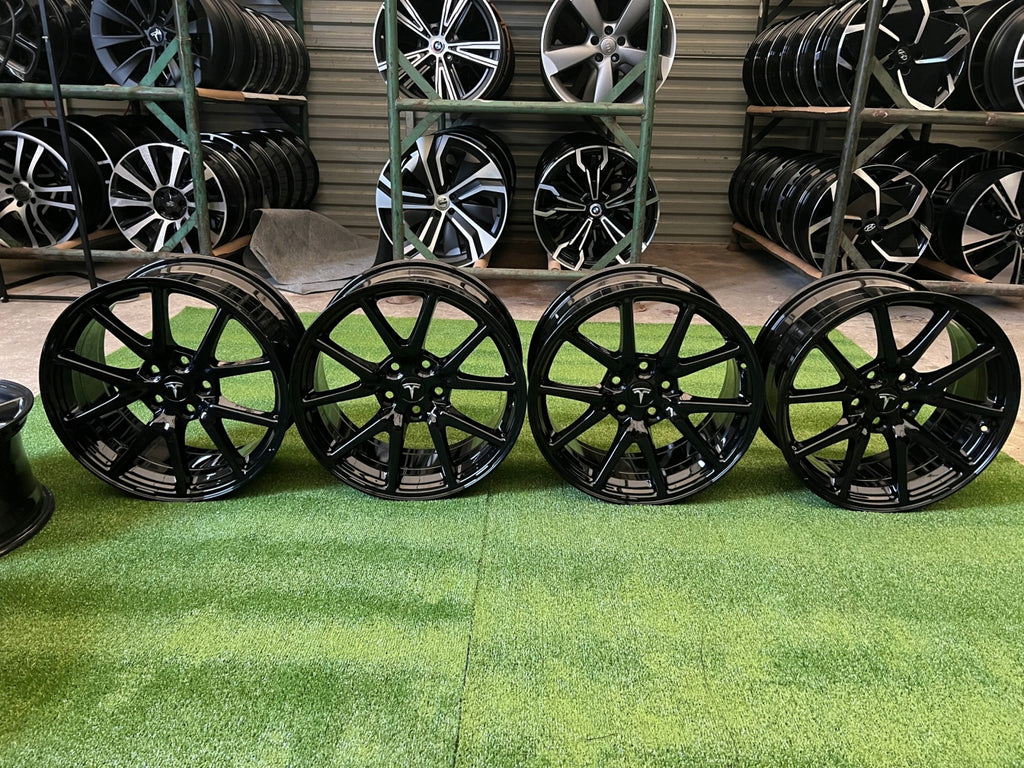 4x Alufelge 18 Zoll 8.5" 5x114.3 40ET Glanz Schwarz 1044221-00-C Tesla Model 3 FEL4826670854uh