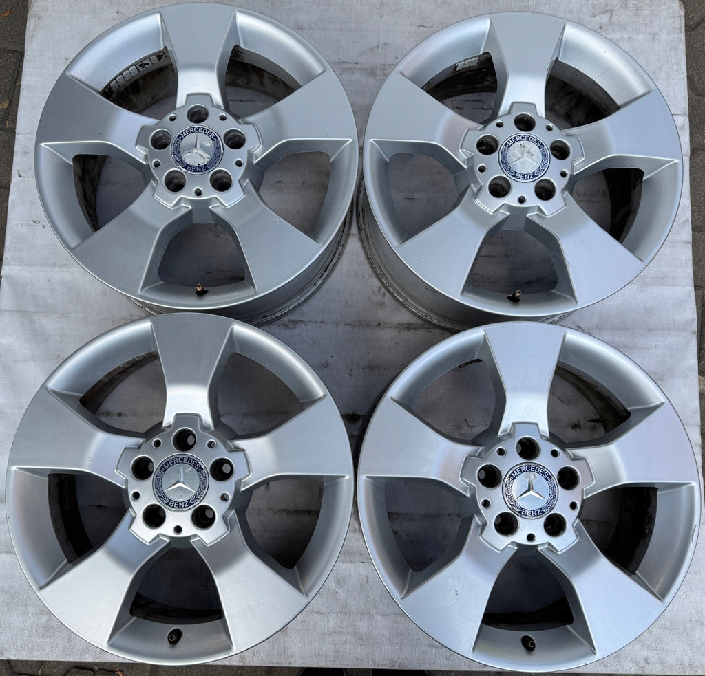 4x Alufelge 17 Zoll 7.5" 5x112 47 5ET Glanz Silber A2044013602 Mercedes-Benz FEL9647793393as