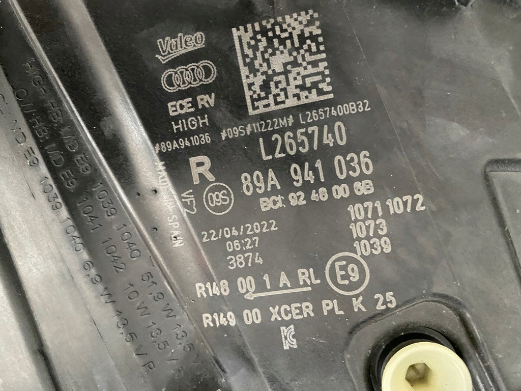 Frontscheinwerfer Audi E-Tron 89A941036 Rechts Scheinwerfer Headlight SCH1075359999dy