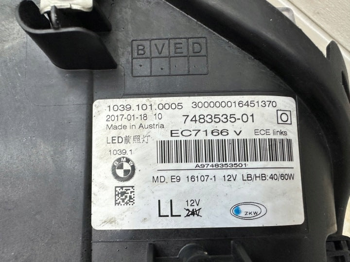 Frontscheinwerfer BMW G30 7483536 7483535 LED Links Scheinwerfer Headlight SCH4121503648eh