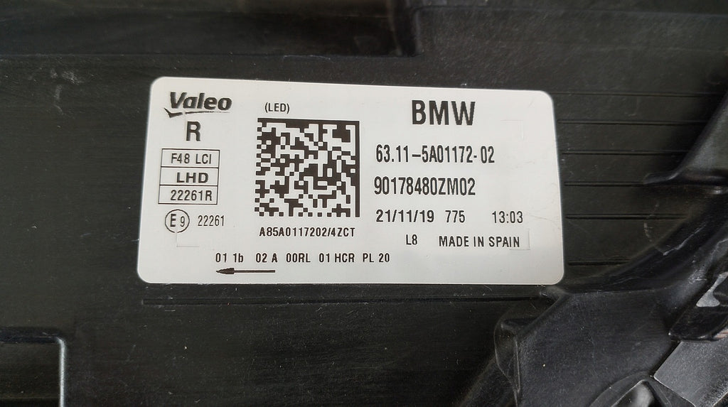 Frontscheinwerfer BMW X1 E84 5A01172-02 LED Rechts Scheinwerfer Headlight SCH9744970040wb