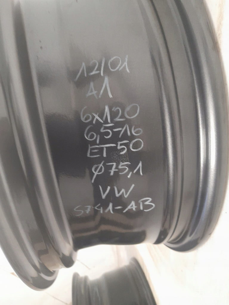 1x Alufelge 16 Zoll 6.5" 6x120 50ET Glanz Graphit VW I Rim Wheel FEL6907682824bk