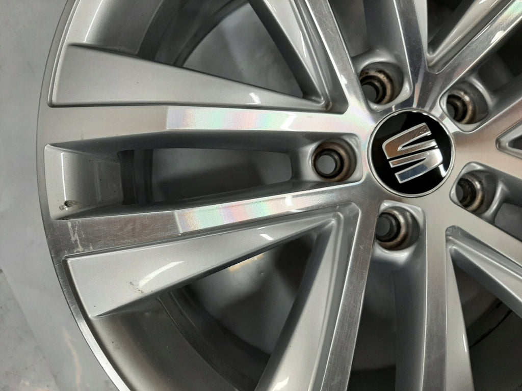 1x Alufelge 18 Zoll 7.5" 5x112 35ET Glanz Silber 7N0601025F Seat Alhambra Sharan FEL8824549749zt