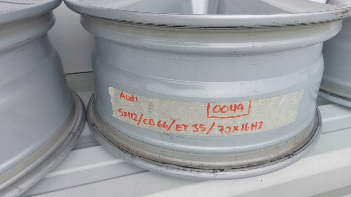 4x Alufelge 16 Zoll 7.0" 5x112 35ET Glanz Silber Rim Wheel FEL9969647660hc