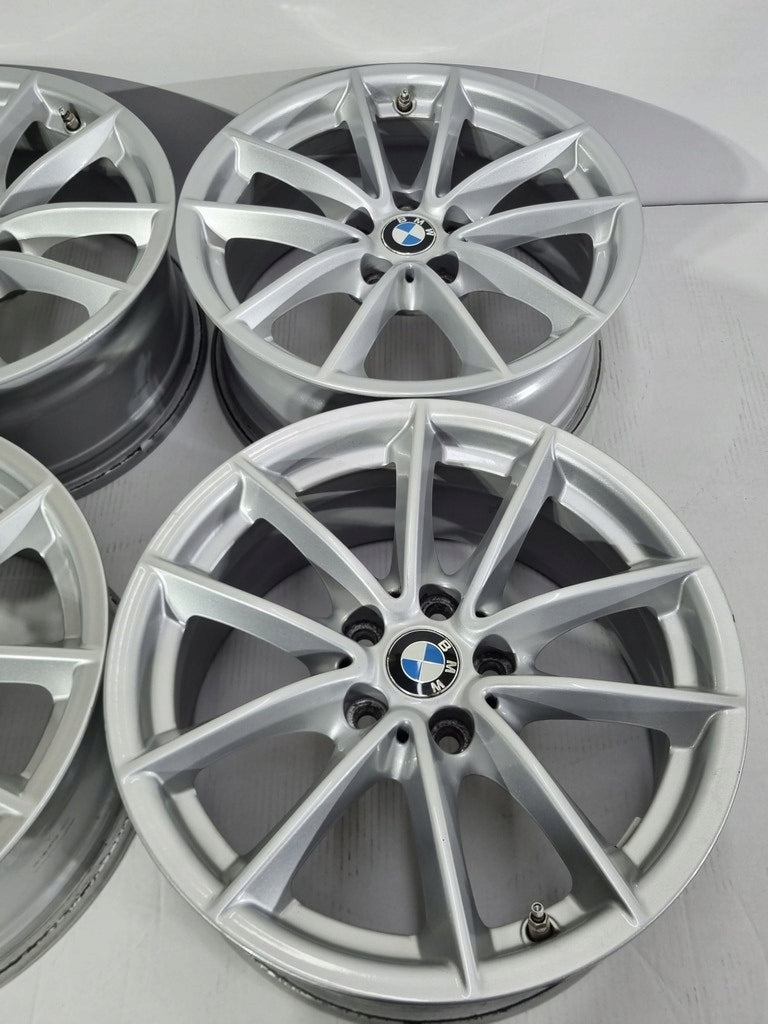 4x Alufelge 17 Zoll 7.5" 5x112 27ET Glanz Silber BMW Rim Wheel FEL7337409655ej