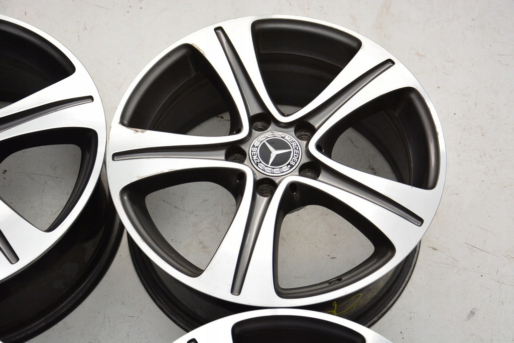 4x Alufelge 17 Zoll 7.5" 5x112 40ET Glanz Silber A2134011200 Mercedes-Benz FEL9634271139bo