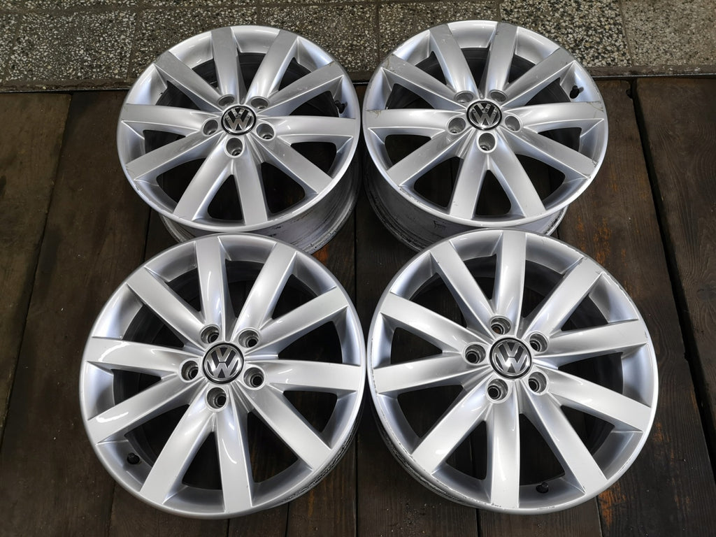 4x Alufelge 17 Zoll 7.0" 5x112 54ET Glanz Silber 5K0601025F VW I Rim Wheel FEL6836662159io
